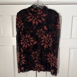 Jane + Delancey Mick Neck Sheer Sleeves Size L
